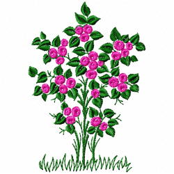Flowers And Tree Embroidery Design 9